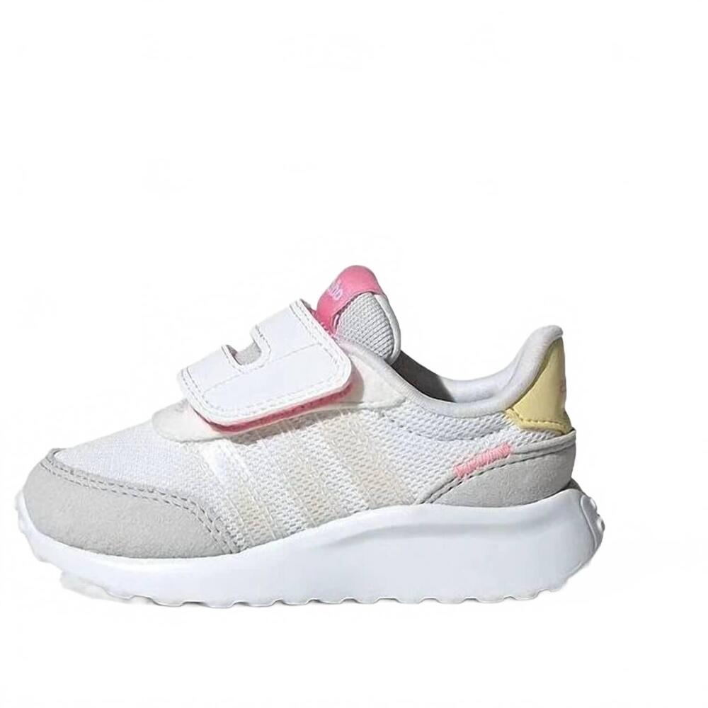 NEW ADIDAS kids run 70s ac shoes in white / grey / pink